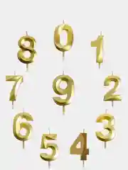 Золотой свеча в торт "6 разных цветов", цифра: 0, 1, 2, 3, 4, 5, 6, 7, 8, 9, 5х12 см