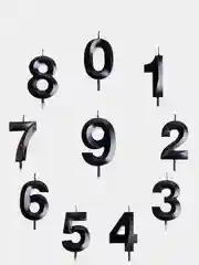 Черный свеча в торт "6 разных цветов", цифра: 0, 1, 2, 3, 4, 5, 6, 7, 8, 9, 5х12 см