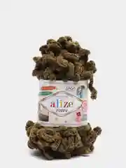 Хаки пряжа Alize Puffy петельки