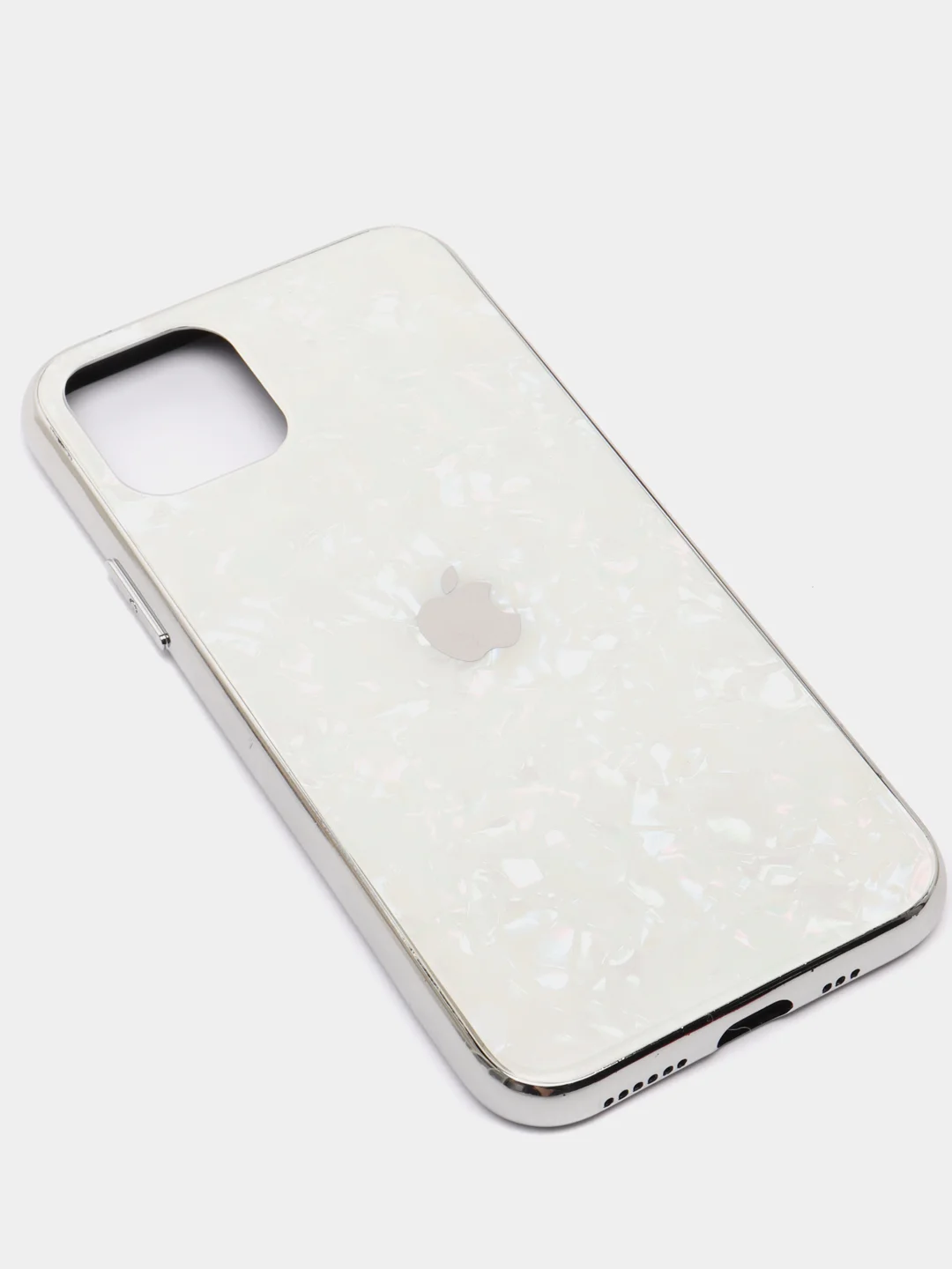 Белый чехол для IPhone Glass case 3D Vision