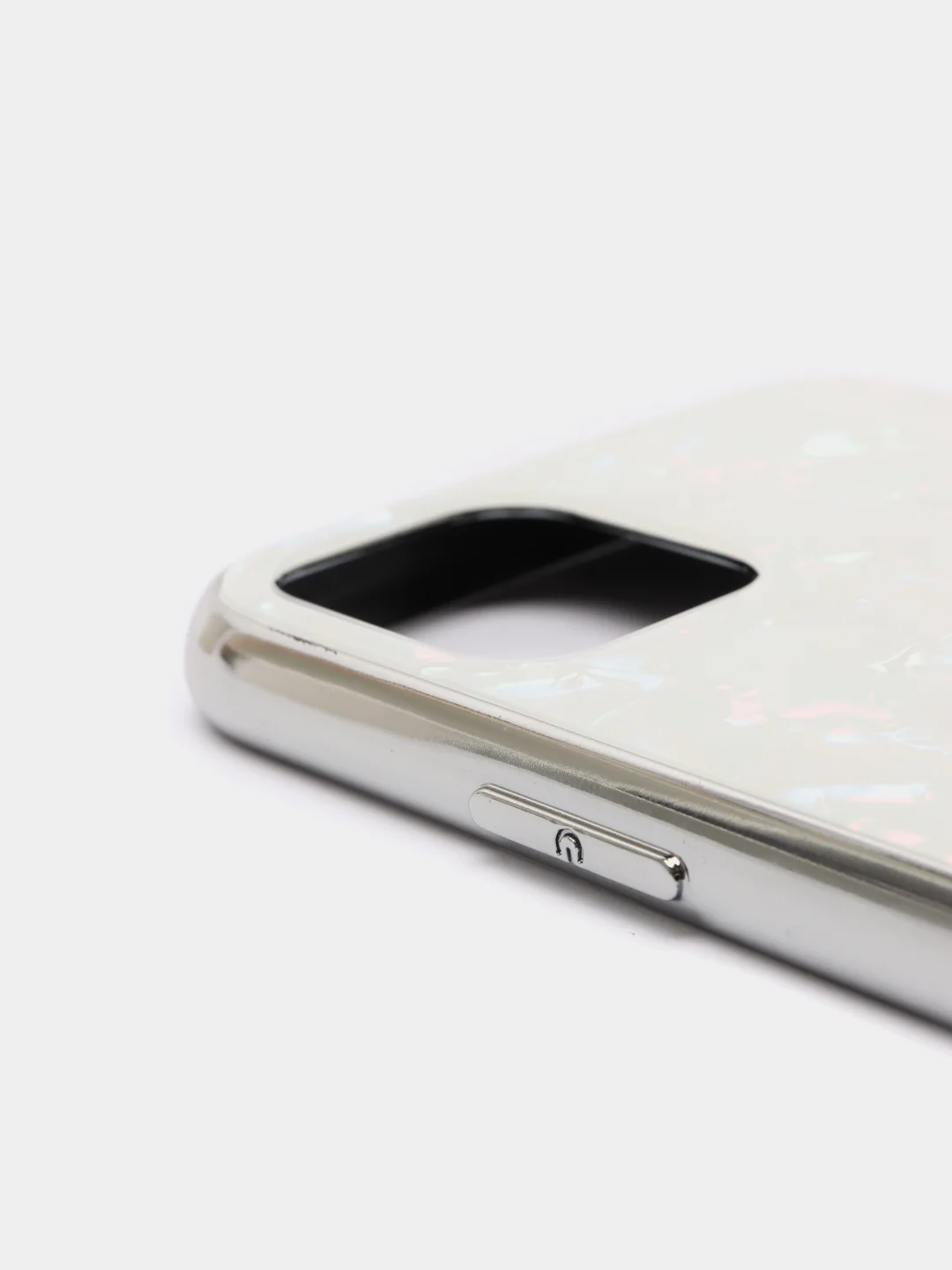 Белый чехол для IPhone Glass case 3D Vision