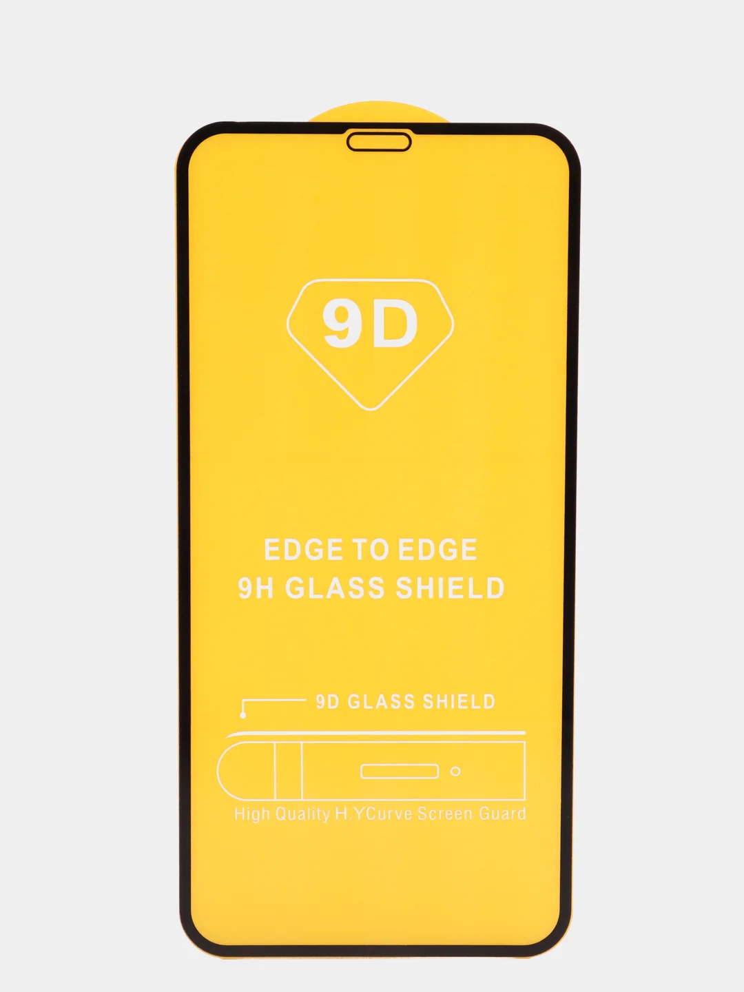 Черный защитное стекло 9D на Apple iPhone 7, 7+, 8, 8 plus, X, XR, Xs, 11/11 Pro, с черной рамкой