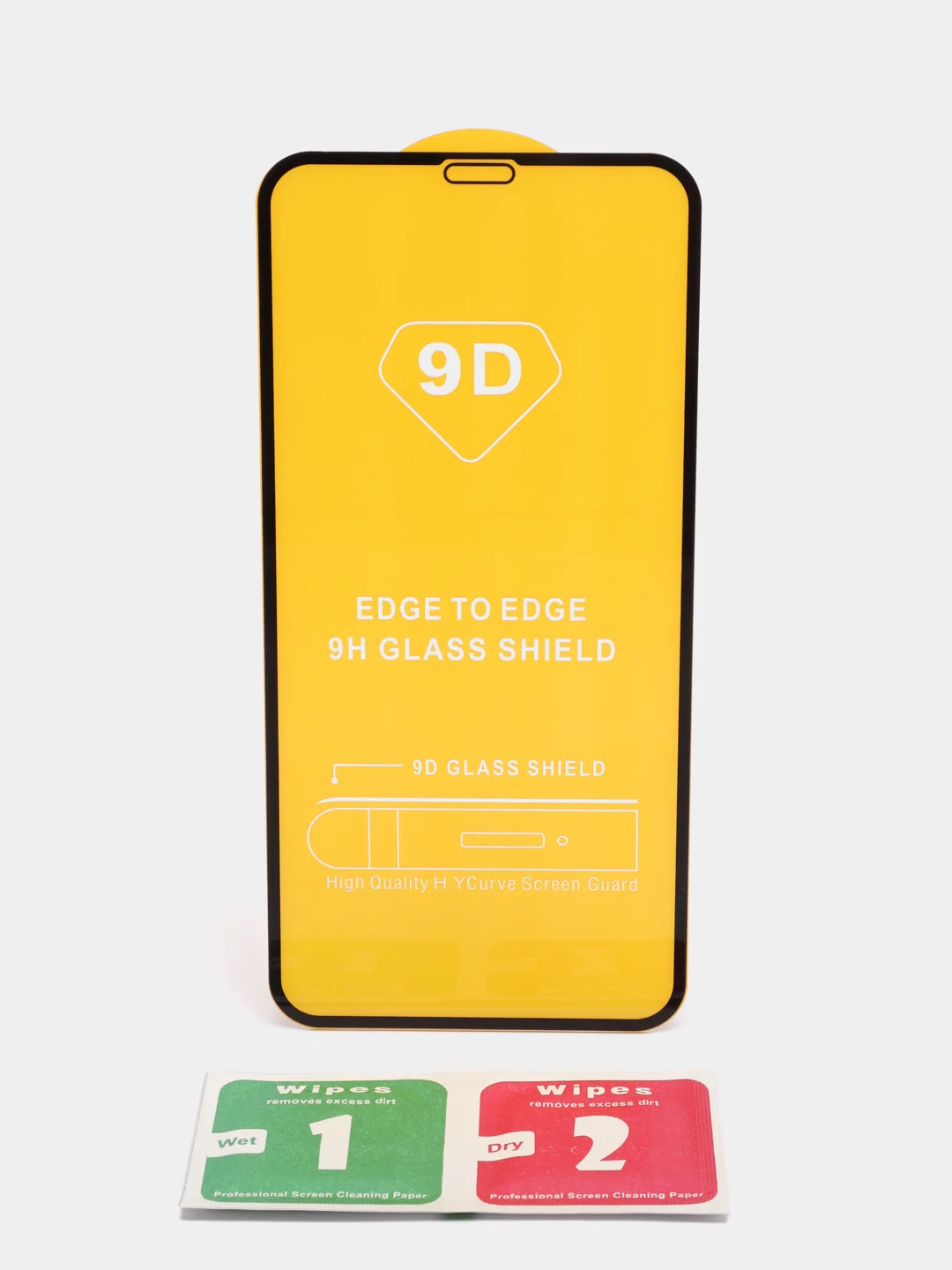 Черный защитное стекло 9D на Apple iPhone 7, 7+, 8, 8 plus, X, XR, Xs, 11/11 Pro, с черной рамкой