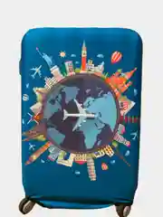 Бежевый меланж чехол для чемодана