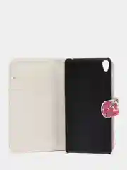 Вишнёвый чехол книжка/флип SONY E5
