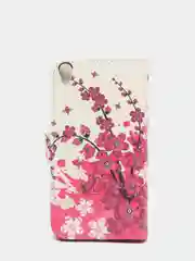 Вишнёвый чехол книжка/флип SONY E5