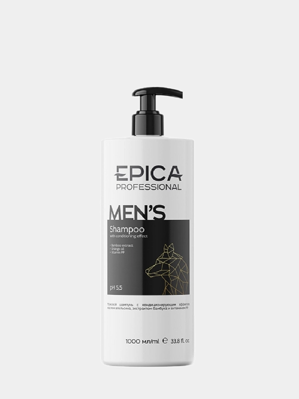 Epica Professional Мужской шампунь Эпика с кондиционирующим эффектом 1000мл