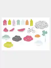 Кораллово-розовый высечки бумажные для скрапбукинга