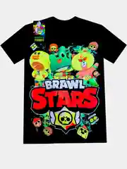 Красный футболка Brawl Stars детская светящаяся