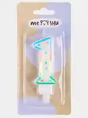 Свечи-цифры для торта Meshu, с держателем, 8,5 см