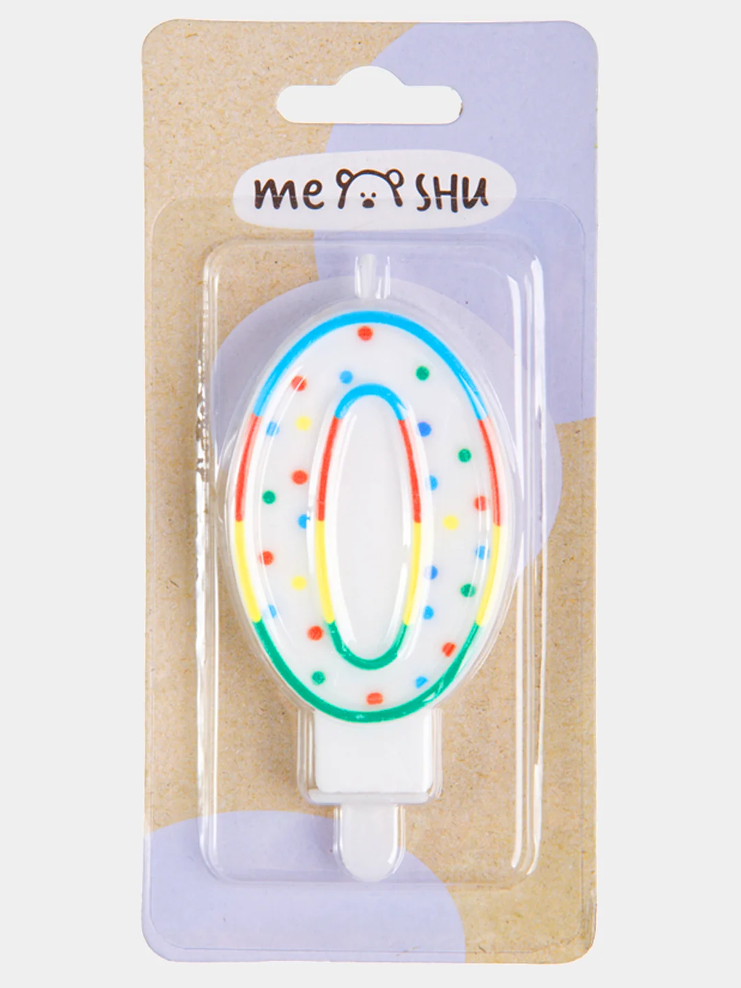 Свечи-цифры для торта Meshu, с держателем, 8,5 см