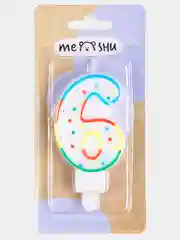 Свечи-цифры для торта Meshu, с держателем, 8,5 см