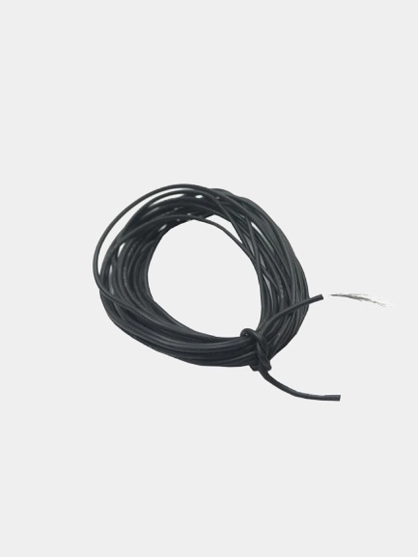 Кабель 22AWG луженая медь 1*0.3мм2 черный (термостойкий силикон 60 жил) (отрезок 3 метра)