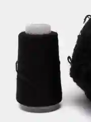 Черный пряжа пух норки/пряжа