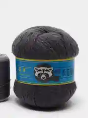 Угольный пряжа пух норки/пряжа