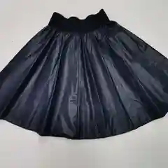Юбка на резинке, синяя, экокожа