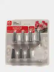 Набор насадок кондитерских Доляна, адаптер, разные формы, диаметр 1.6 см, 8 штук