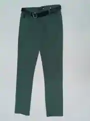 Джинсы зеленые, с ремнем