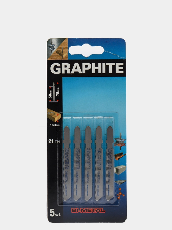 Полотна для электролобзика GRAPHITE 57H768, 5 штук