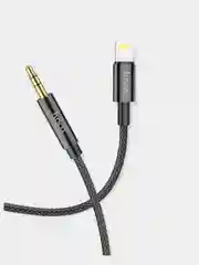 Кабель hoco UPA19, AUX 3.5 мм - Lightning, 1 м, в оплетке, черный