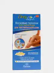 Восковые полоски для депиляции чувствительной кожи Floresan, с ромашкой
