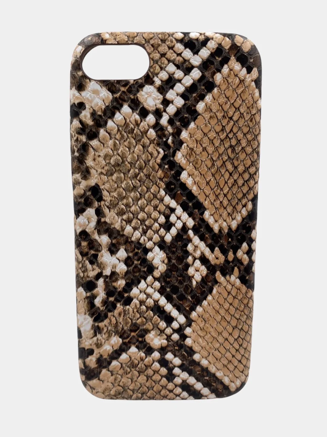 Коричневый чехол под кожу змеи для iPhone 7/8 / iPhone X