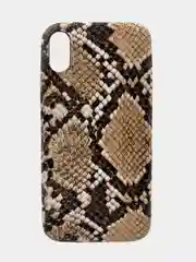 Коричневый чехол под кожу змеи для iPhone 7/8 / iPhone X