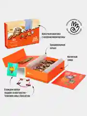 Ёжик путешественник, Деревянный пазл DaVici / 30 деталей / 160х170 мм