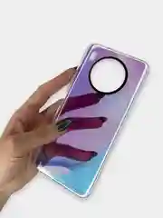 Бирюзовый чехол Honor 50 Lite, Huawei Nova 8i, Хонор 50 Лайт, твердый прозрачный с рисунком