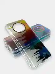 Бирюзовый чехол Honor 50 Lite, Huawei Nova 8i, Хонор 50 Лайт, твердый прозрачный с рисунком