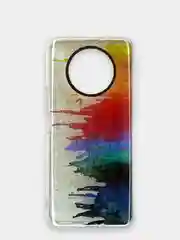 Индиго чехол Honor 50 Lite, Huawei Nova 8i, Хонор 50 Лайт, твердый прозрачный с рисунком