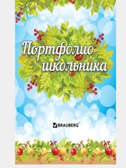 Портфолио школьника BRAUBERG, 16 листов-вкладышей: титульный лист, содержание, 14 разделов