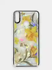Желтый чехол Huawei Honor 8C, Хуавей Хонор 8С прозрачный с рисунком