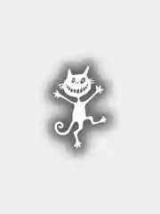 Виниловая наклейка КОТ-ИДИОТ