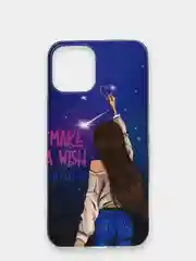 Небесно-голубой чехол iPhone 12 / 12 Pro, 12 Pro Max, 12 Mini чехол силиконовый с рисунком