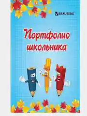 Портфолио школьника BRAUBERG, 16 листов-вкладышей: титульный лист, содержание, 14 разделов