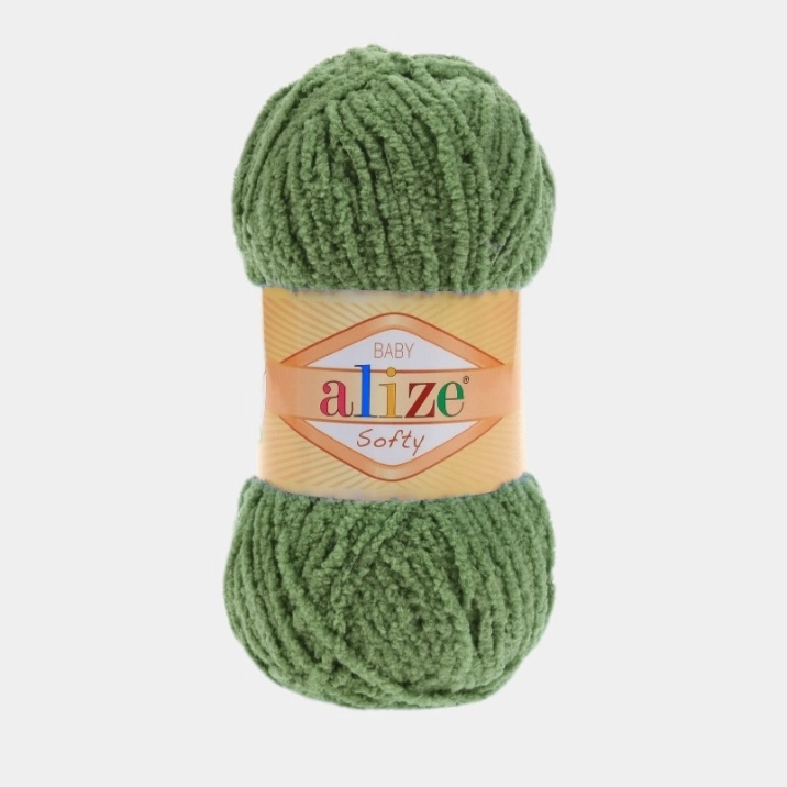 Плюшевая пряжа Alize Softy(Ализе Софти), 100% микрополиэстер, 50г/115м