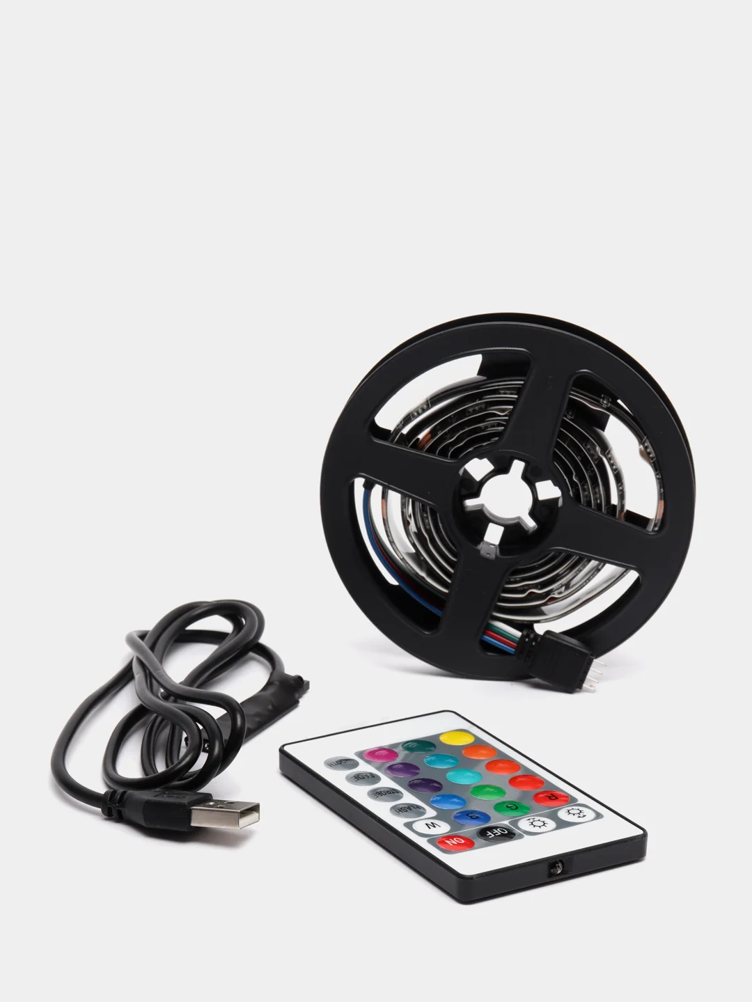 RGB светодиодная лента с пультом управления и питанием от USB