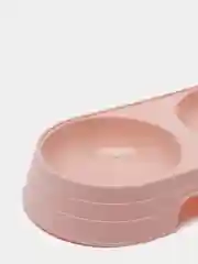 Розовый миска двойная для кошек и собак мелких пород (4 цвета)
