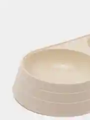 Кремовый миска двойная для кошек и собак мелких пород (4 цвета)