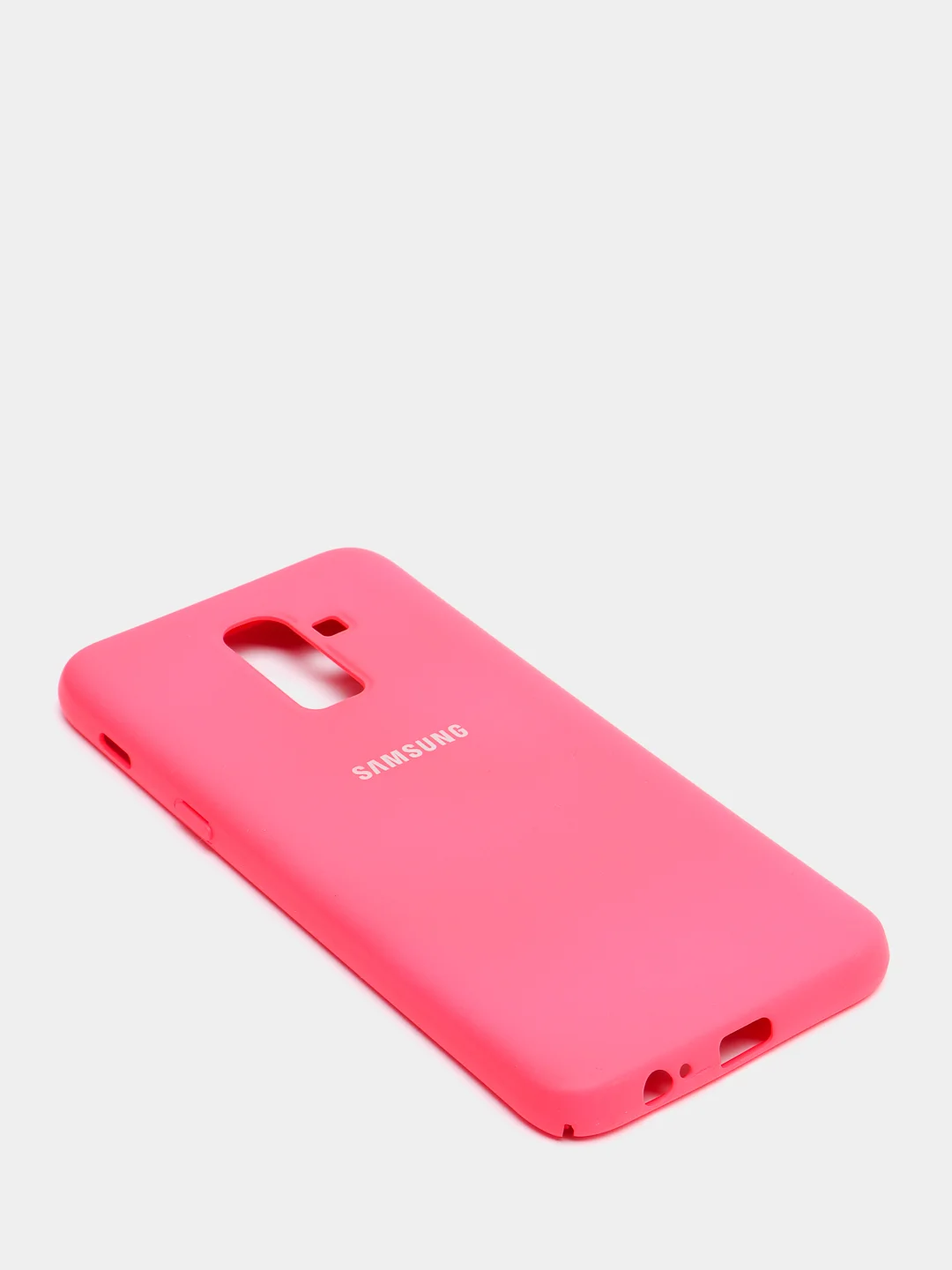 Кораллово-розовый защитный силиконовый чехол Silikone Cover для Samsung J8 2018