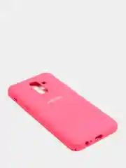 Кораллово-розовый защитный силиконовый чехол Silikone Cover для Samsung J8 2018