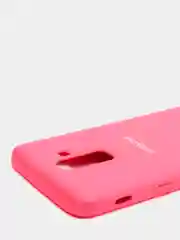 Кораллово-розовый защитный силиконовый чехол Silikone Cover для Samsung J8 2018