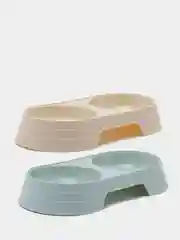Миска двойная для кошек и собак мелких пород (4 цвета)