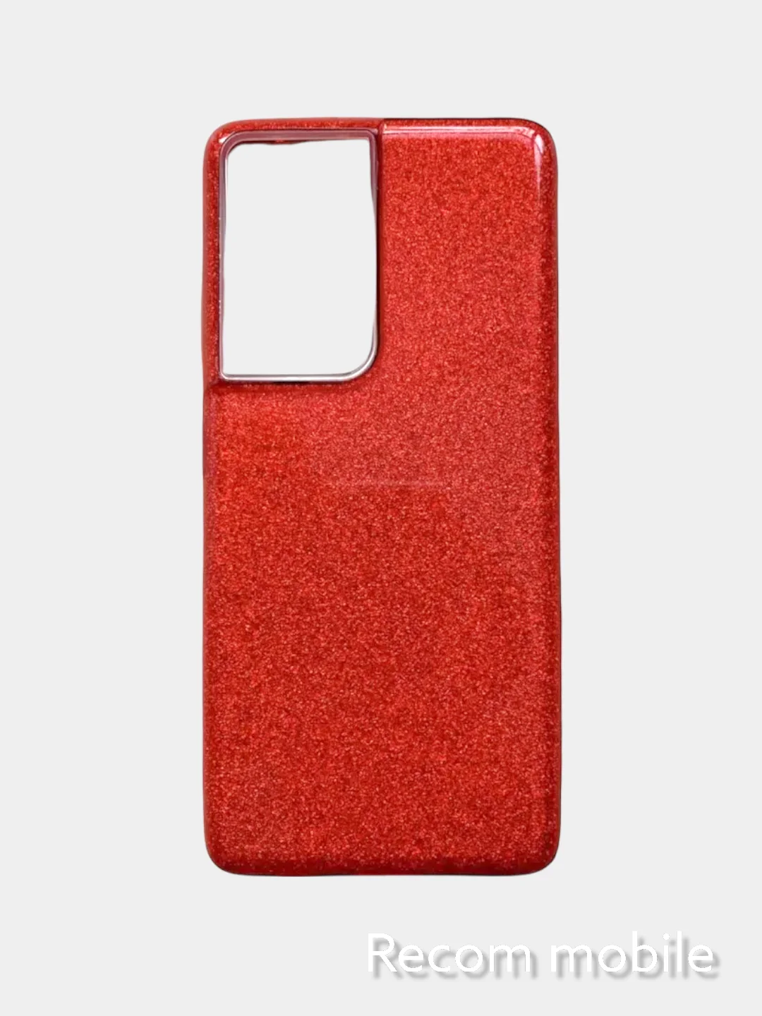 Красный чехол блестящий Samsung Galaxy S21 Ultra, накладка c блёстками  Самсунг S 21 Ultra