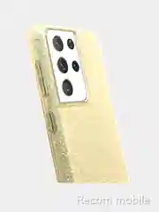Золотой чехол блестящий Samsung Galaxy S21 Ultra, накладка c блёстками  Самсунг S 21 Ultra