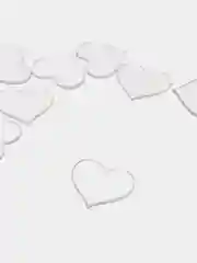 Серебряный наклейка сердце зеркальная, 10шт, 2,5х2 см