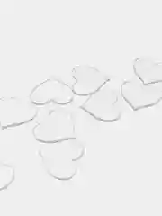 Серебряный наклейка сердце зеркальная, 10шт, 2,5х2 см