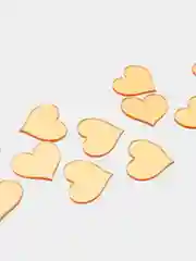 Золотистый хаки наклейка сердце зеркальная, 10шт, 2,5х2 см