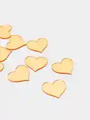 Золотистый хаки наклейка сердце зеркальная, 10шт, 2,5х2 см